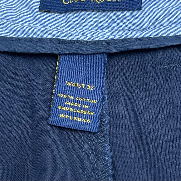 CLUB ROOM MEN’S COTTON SHORTS | 32 WAIST | NAVY BLUE - Picture 6 of 6